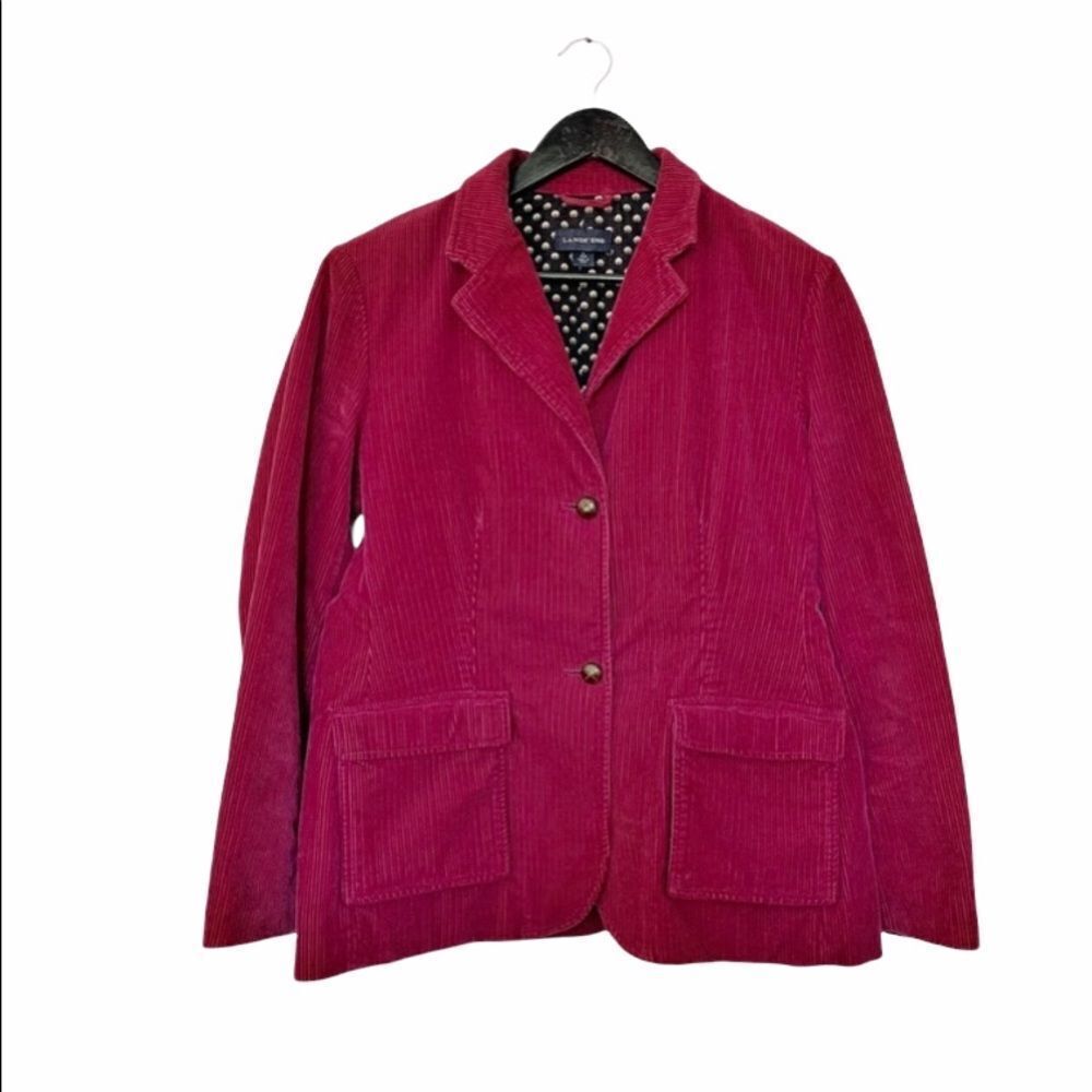 Women's Corduroy Blazer Jacket - Rich Berry